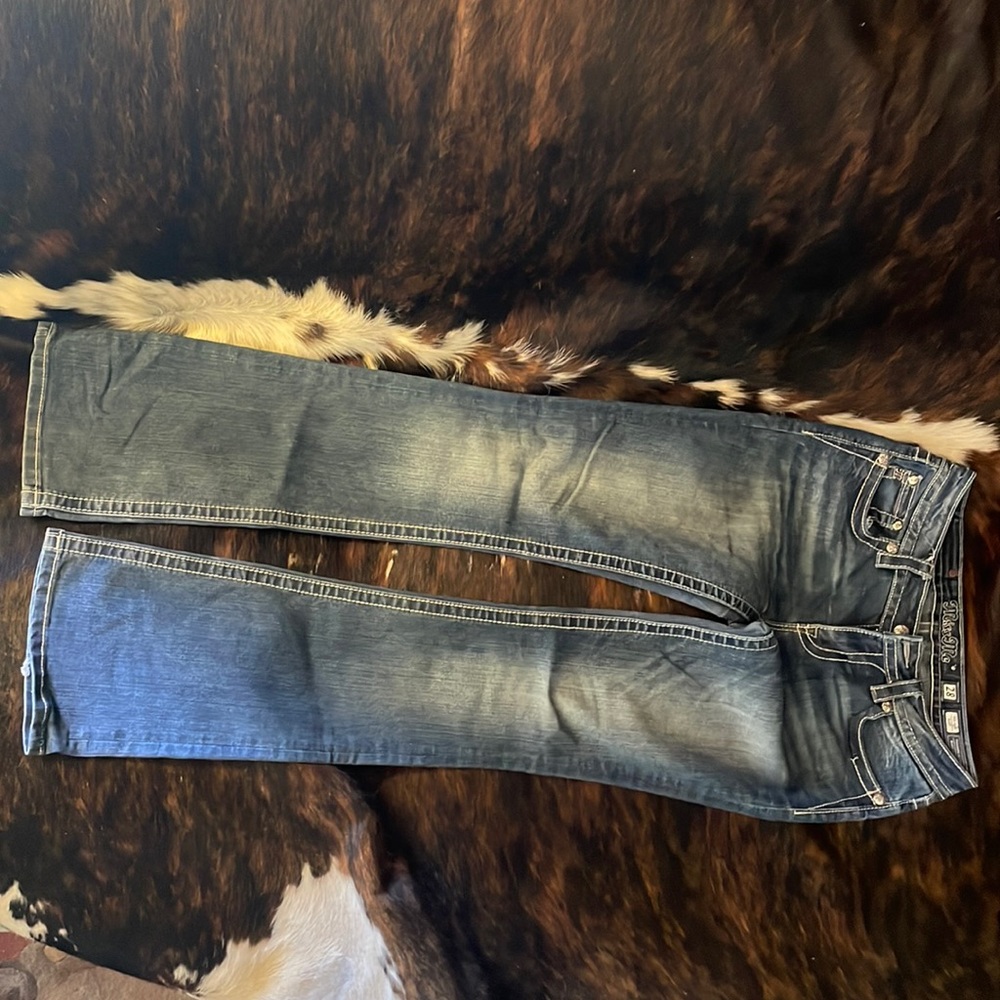 MissMe Mid-Rise Boot Cut Jeans